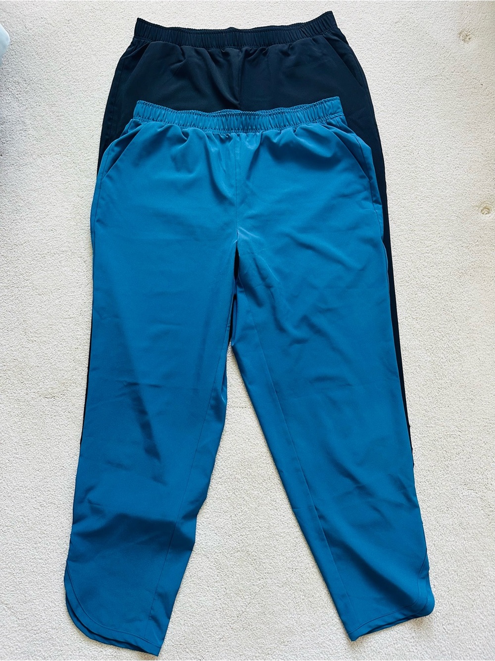 RBX Teal Blue and Black Active Cropped Pants | Size Medium